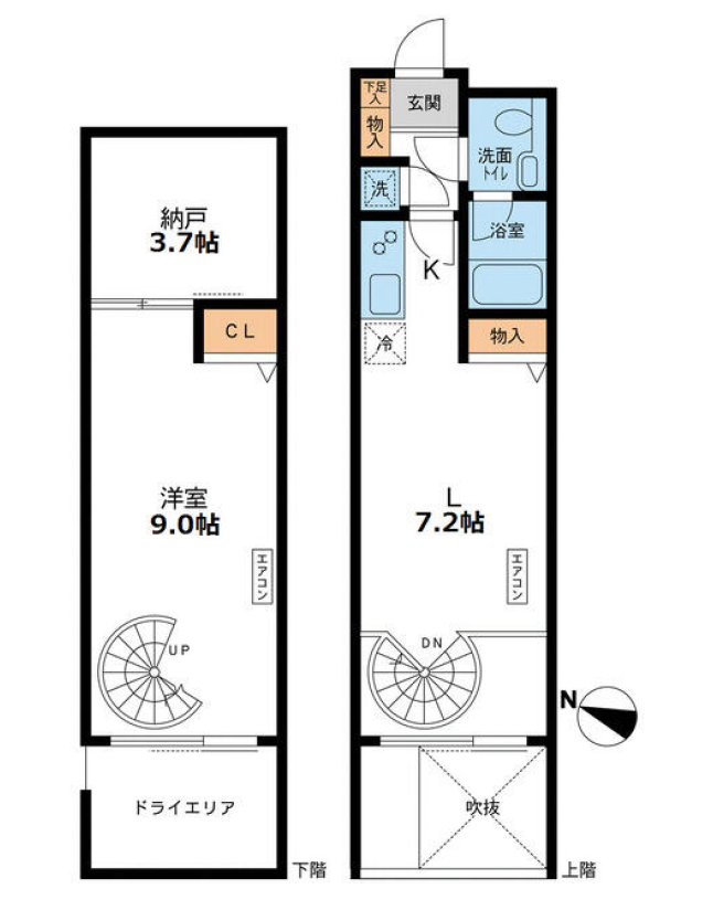 カッシア目黒　108号室　間取り