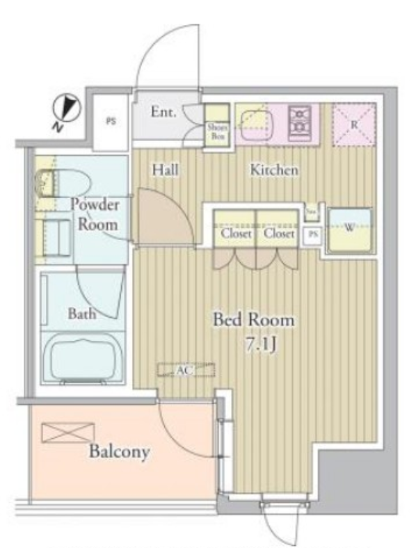 ヴェルデュール高田馬場　407号室　間取り