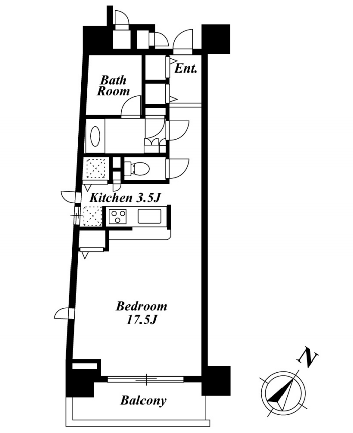 KDXレジデンス白金Ⅰ　308号室　間取り