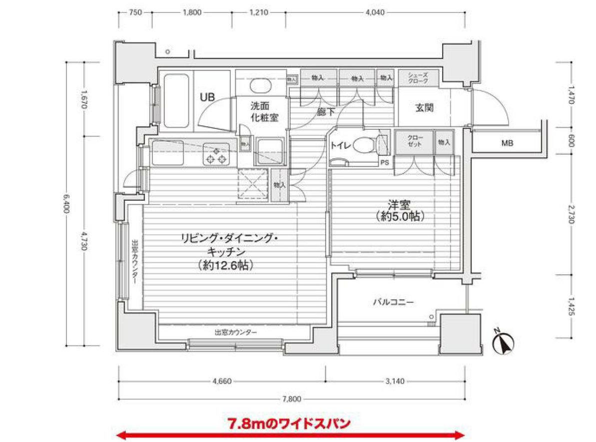 ドゥーエ銀座イースト1　402号室　間取り