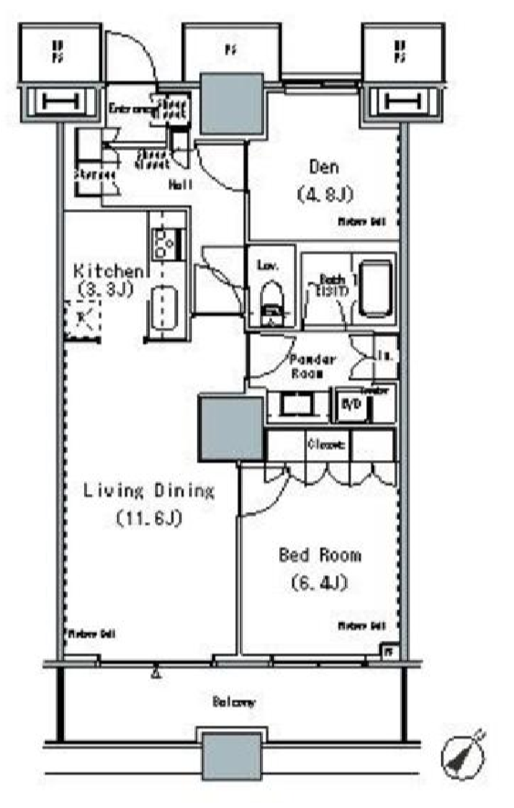 THE TOKYO TOWERS MID TOWER　2605号室　間取り