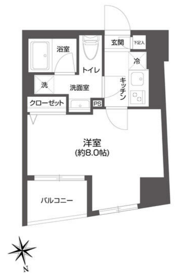 グランパセオ市谷甲良町　301号室　間取り