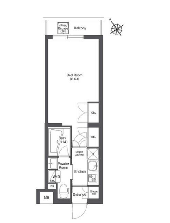 コンフォリア不動前　305号室　間取り