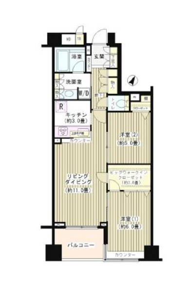 KDXレジデンス日本橋水天宮　702号室　間取り