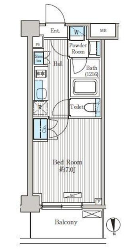 オアーゼ品川レジデンス　532号室　間取り