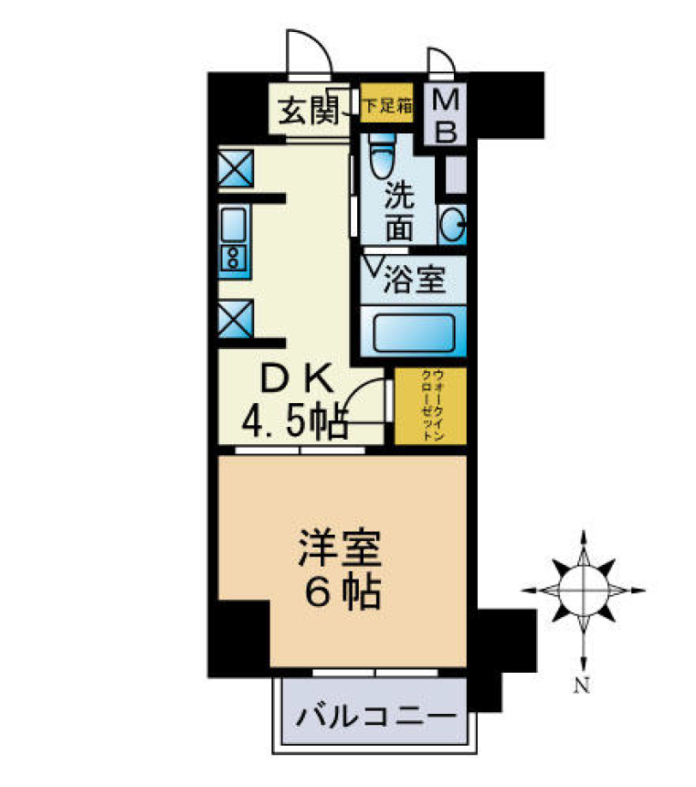 セレニティコート虎ノ門　5F号室　間取り