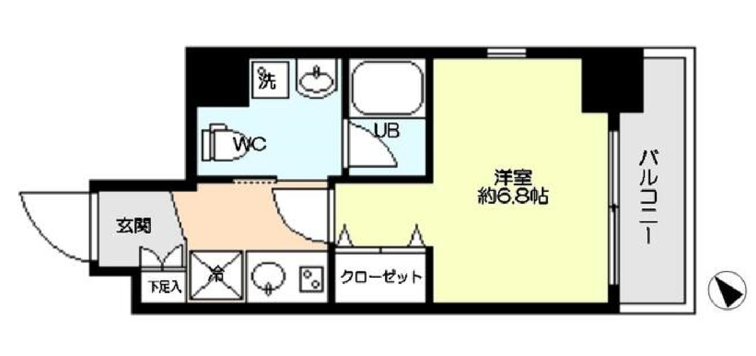 バレーヌ新川　204号室　間取り