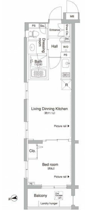 プライムアーバン新宿内藤町　101号室　間取り