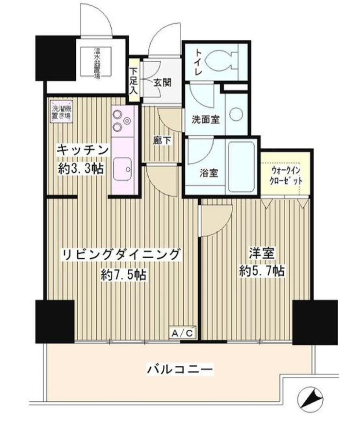 トレステージ目黒　806号室　間取り