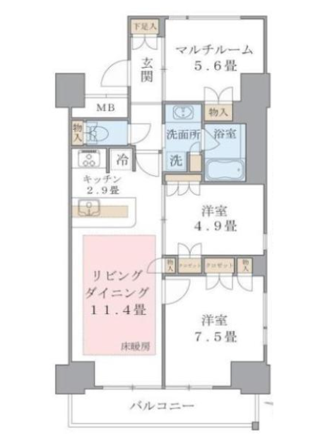 Brillia ist 東雲キャナルコート　919号室　間取り