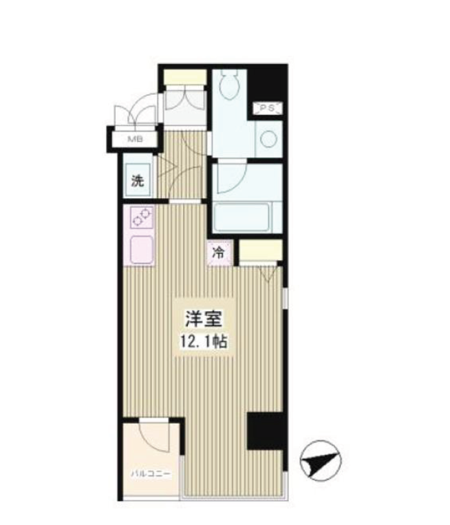 テラス麻布十番　201号室　間取り