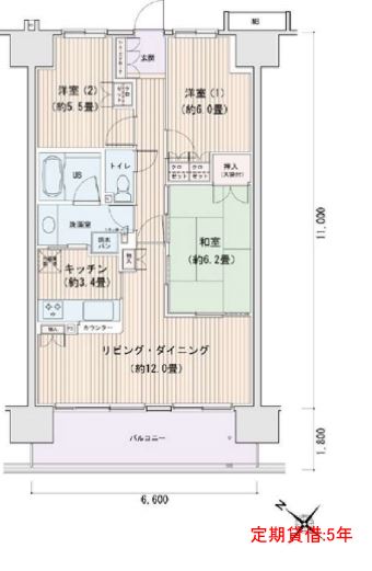 エスティメゾン豊洲レジデンス　A棟317号室　間取り