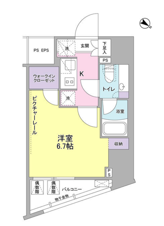 SIL西五反田（ベルファース西五反田）　1207号室　間取り