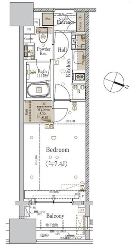 パークホームズ千代田淡路町　3F号室　間取り