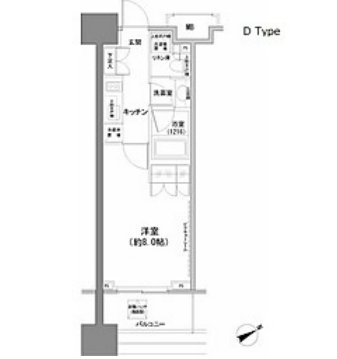 パークハビオ西新宿　1304号室　間取り