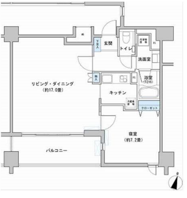 カッシア神田レジデンス　902号室　間取り