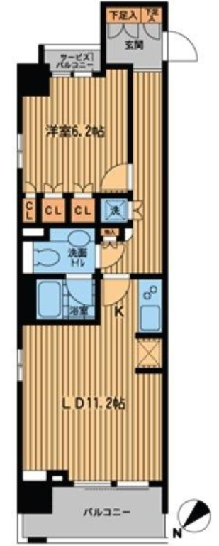 プライムアーバン日本橋横山町　201号室　間取り