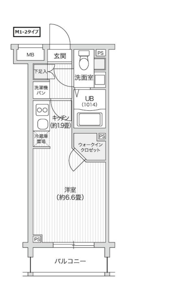 レジディア笹塚２　103号室　間取り