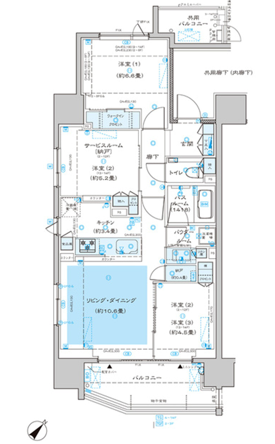 ディームス渋谷本町　202号室　間取り