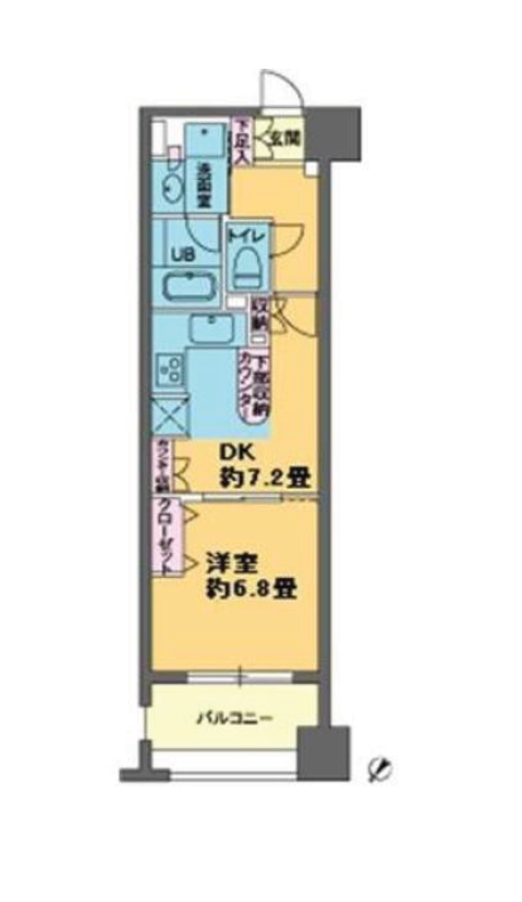 パークキューブ日本橋水天宮　903号室　間取り