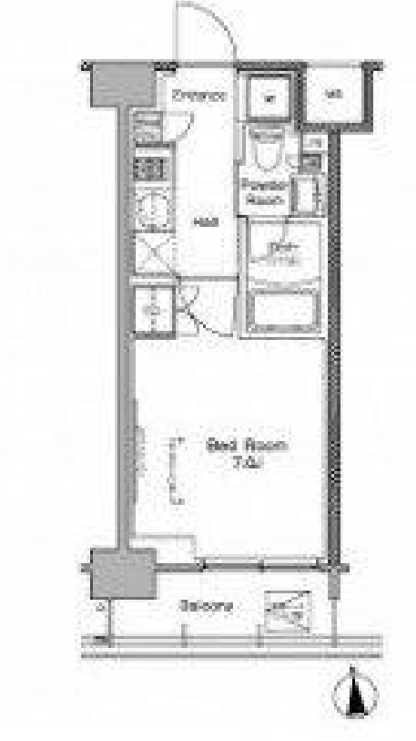 プラウドフラット南品川　406号室　間取り