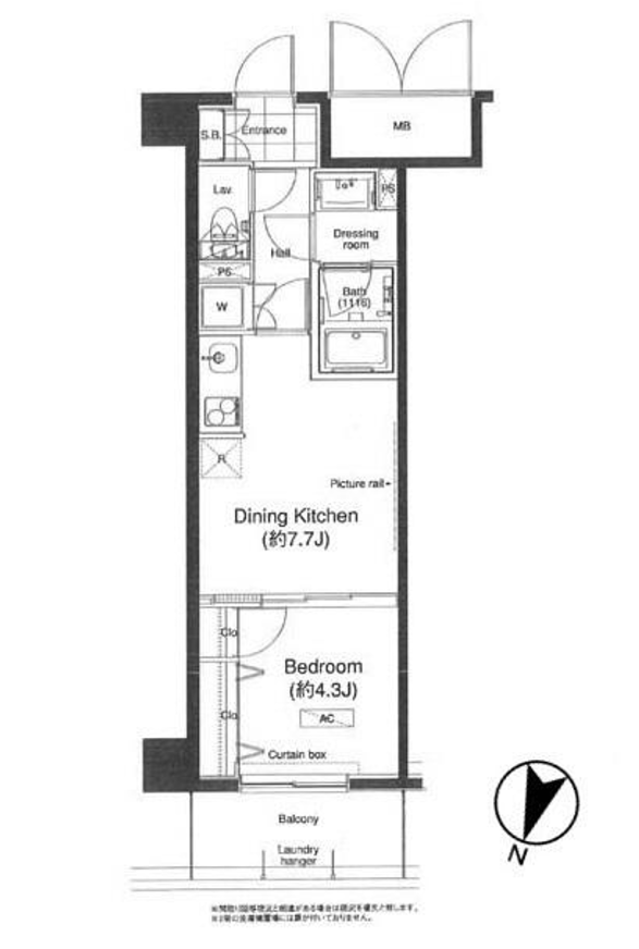 グランハイツ高田馬場　602号室　間取り