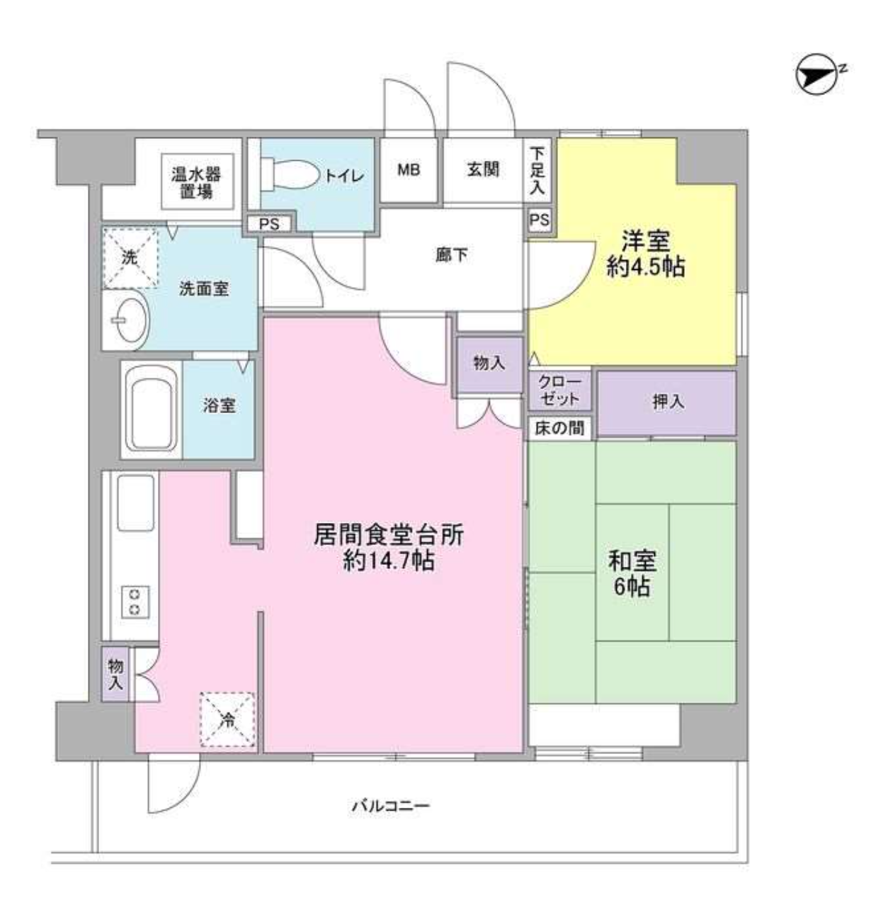 ヴェルデ東日本橋　1201号室　間取り