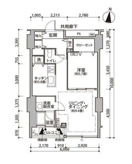 東雲キャナルコートCODAN　11号棟1211号室　間取り