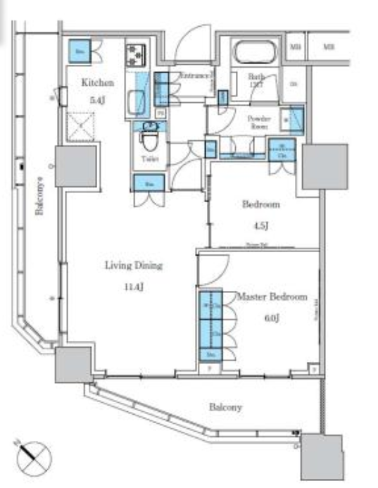 パークアクシス滝野川ラ　ブリーズ　510号室　間取り