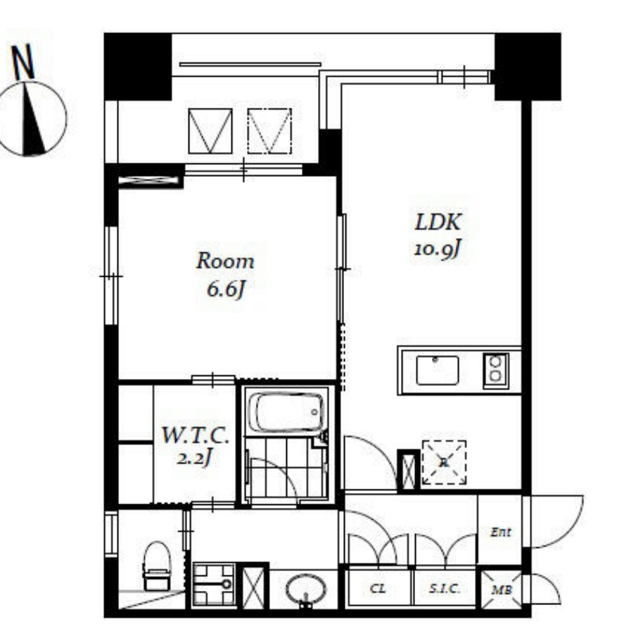 レジディア日本橋馬喰町Ⅲ　504号室　間取り