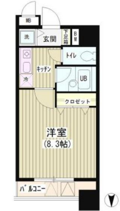 アクアコート　402号室　間取り