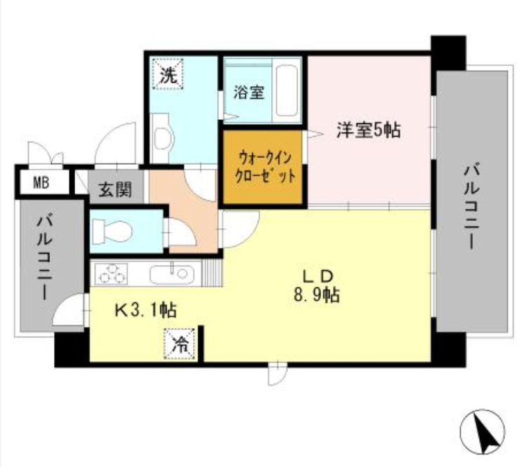 ローズガーデンハウス　302号室　間取り