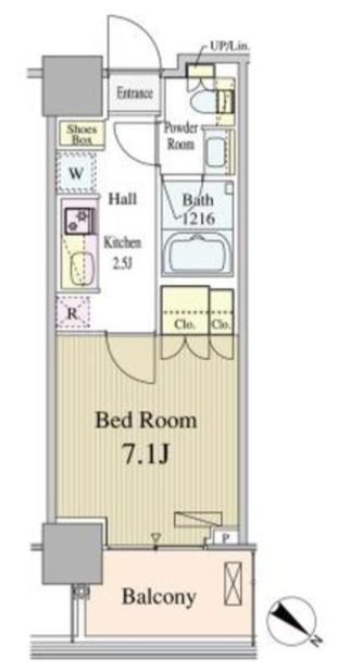 ルミレイス豊洲　1114号室　間取り