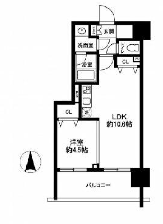 南麻布パークハイツ　1003号室　間取り