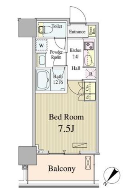 ルミレイス豊洲　905号室　間取り