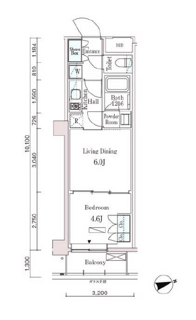 パークアクシス市谷左内町　204号室　間取り