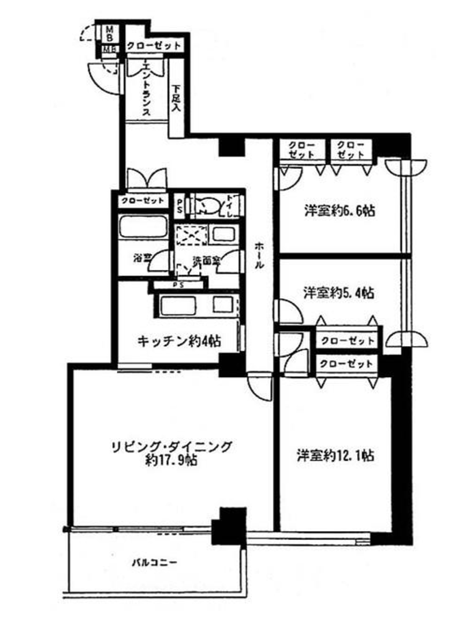 リバージュ品川　902号室　間取り