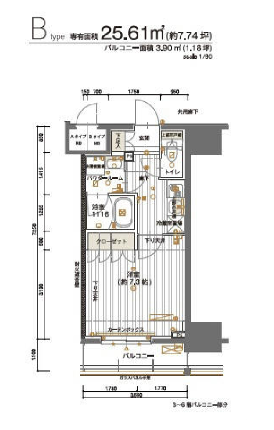 メインステージ神田須田町　802号室　間取り