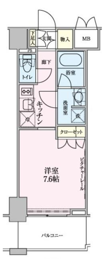 ザ・レジデンス赤坂檜町　803号室　間取り