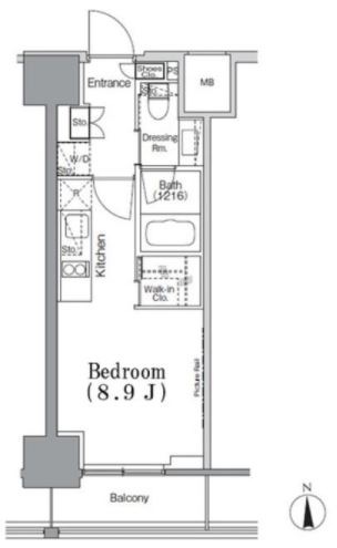 パークハビオ飯田橋　505号室　間取り