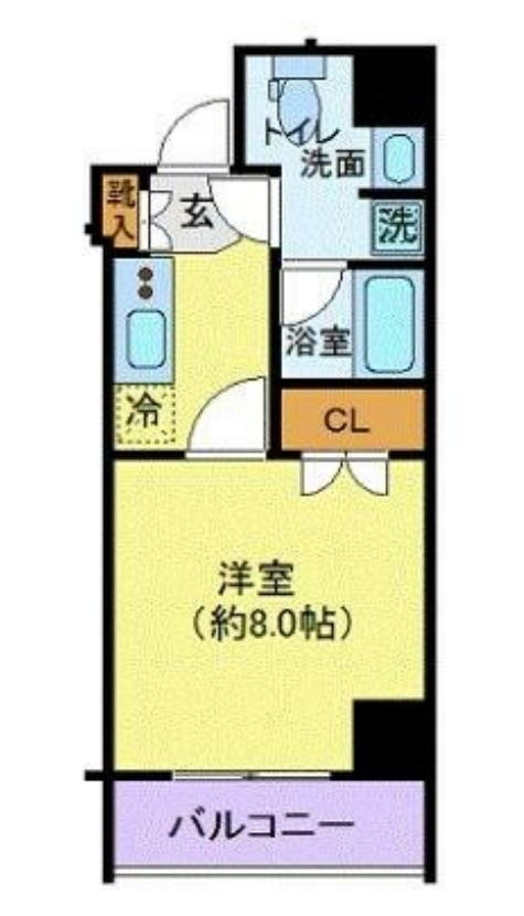 アイムズ芝大門　　204号室　間取り