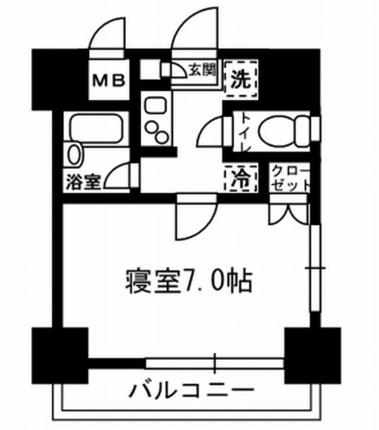レジディア月島3　206号室　間取り