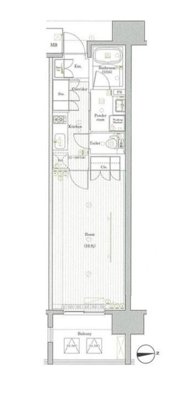 プレミアムキューブ秋葉原　502号室　間取り