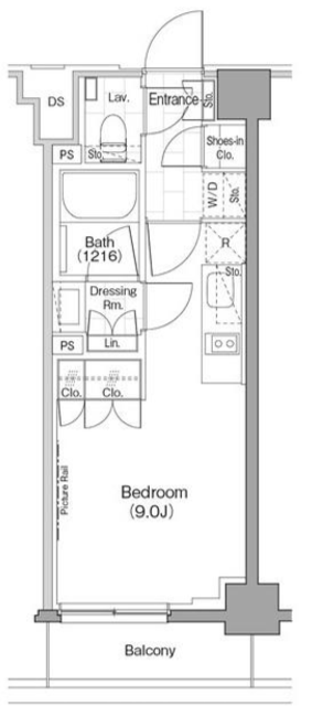 ザ・パークハビオ新宿　407号室　間取り