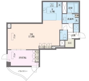ジュールA　1107号室　間取り