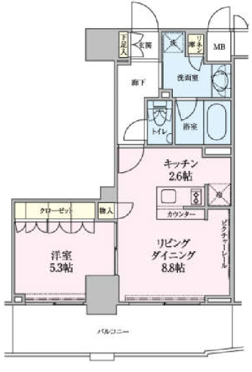 ザ・レジデンス赤坂檜町　1102号室　間取り