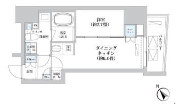 ライオンズフォーシア高輪　603号室　間取り