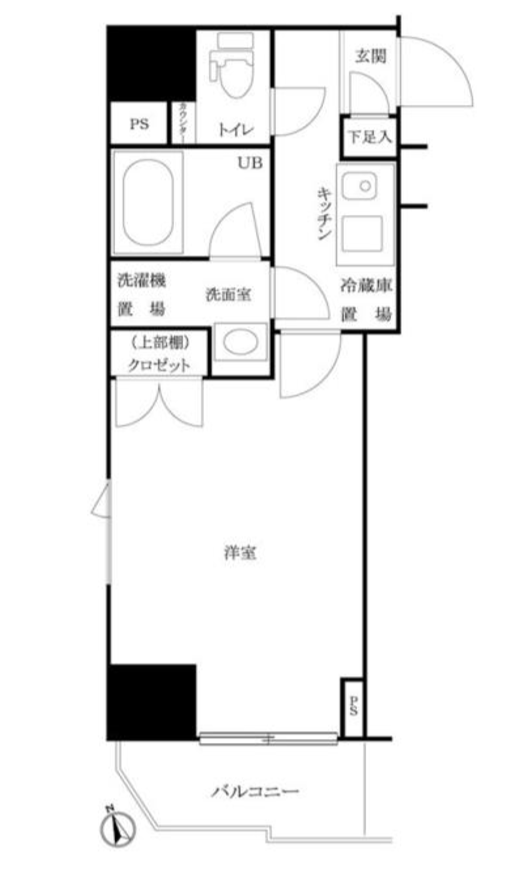 ルーブル新宿原町　703号室　間取り