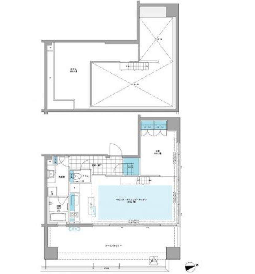 プライムアーバン芝浦LOFT　1101号室　間取り