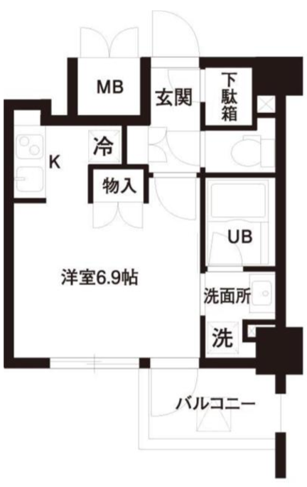 レジディア白金高輪　702号室　間取り